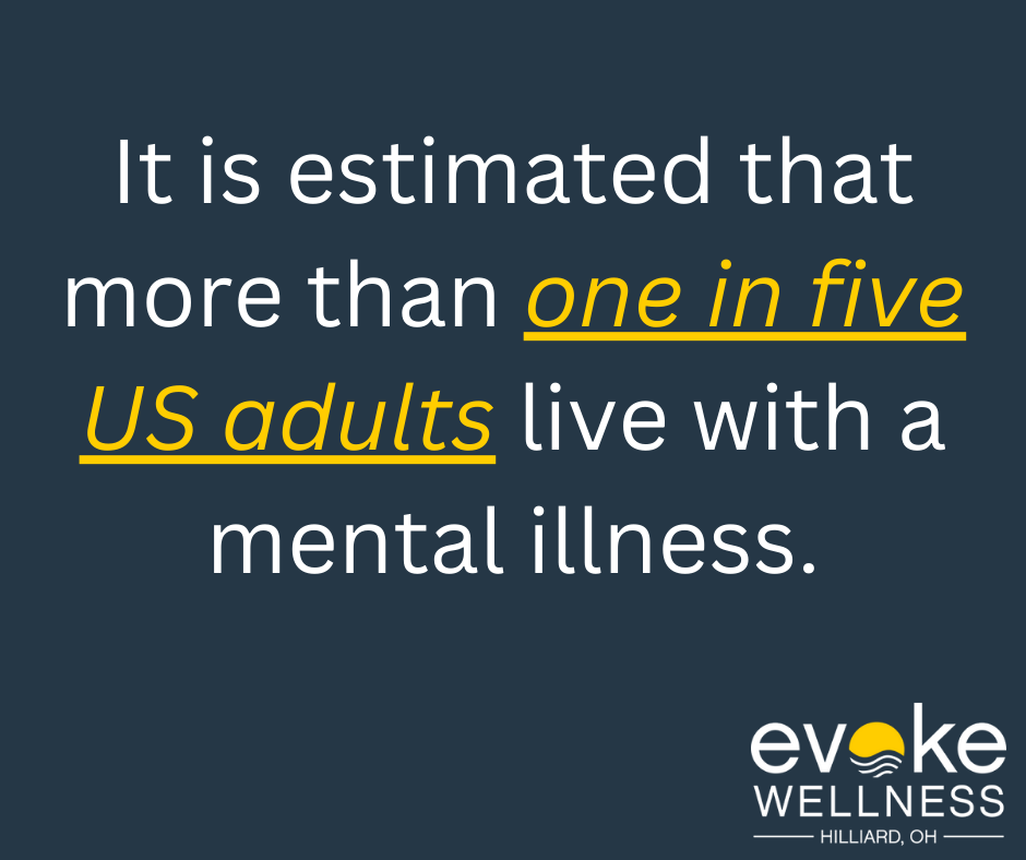 estimated that more than one in five US adults live with a mental illness